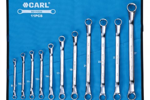 卡尔 8011026 11件航空级全抛光双梅花扳手组套
